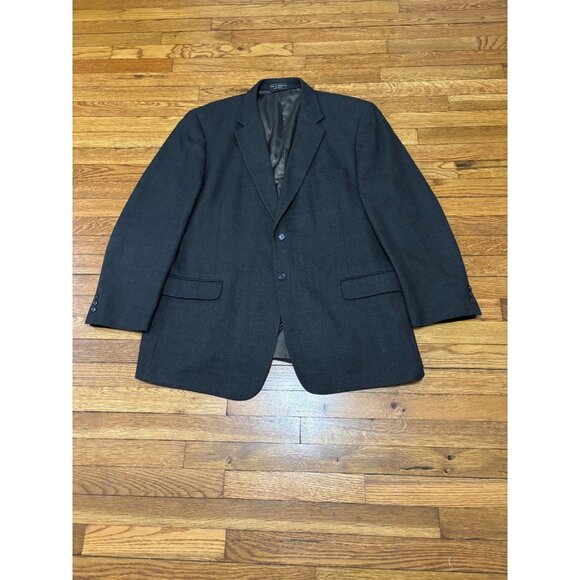 Bert Pulitzer Mens Blazer Jacket Size 50L Gray Lambswool 2 Button Sport Coat - Picture 1 of 6